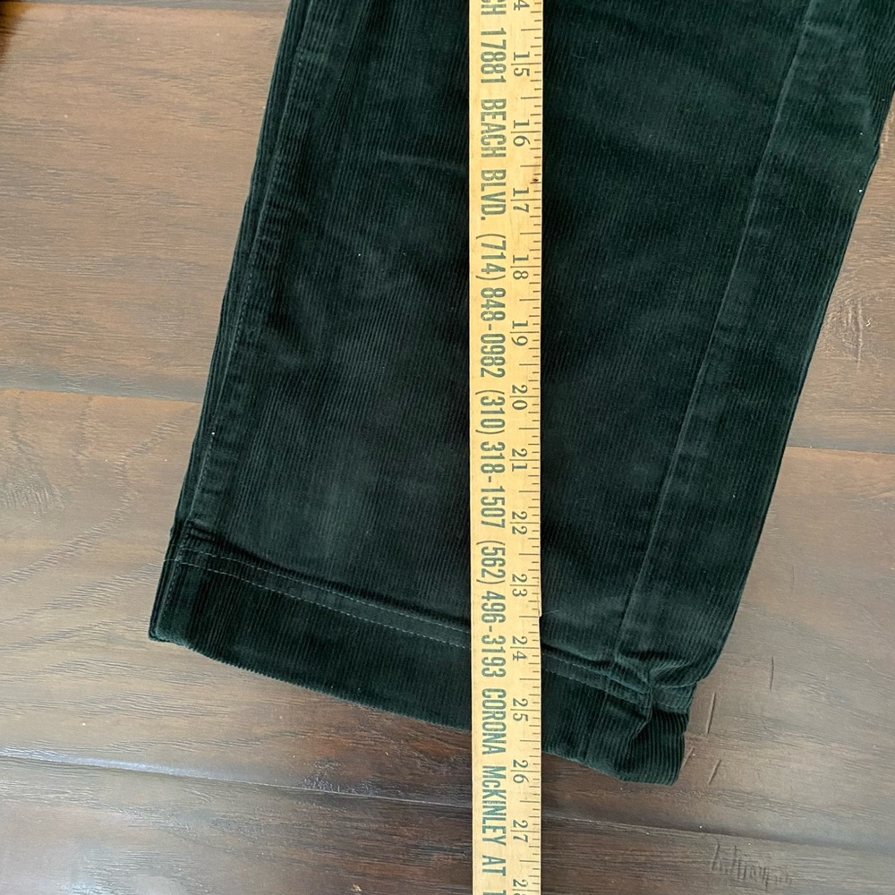 New Everlane woman’s corduroy straight relaxed dark green pant size 6 available - Picture 6 of 15
